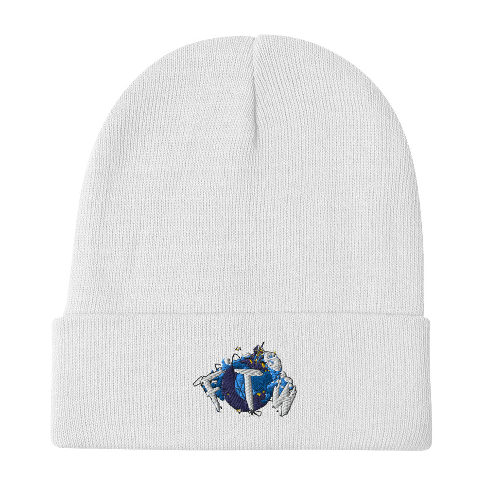 BLUE-TIFUL FTW Globe Logo Embroidered Beanie