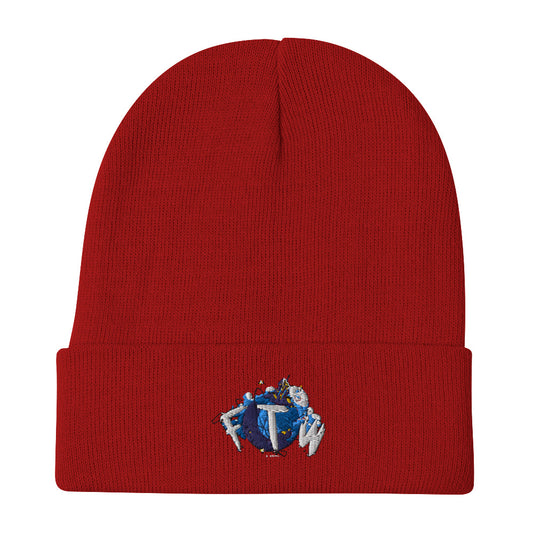 BLUE-TIFUL FTW Globe Logo Embroidered Beanie