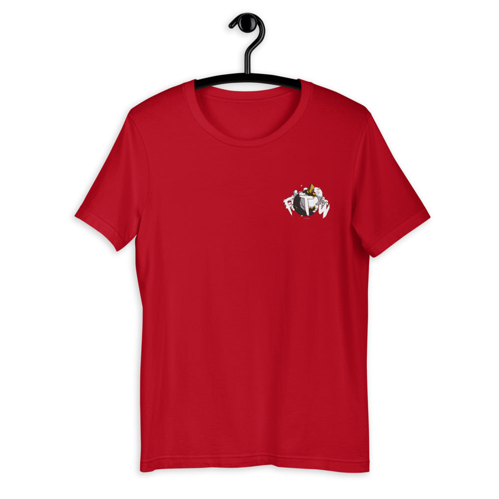 DARK DAYZ/RED RINGZ FTW Globe Logo Short-Sleeve Unisex T-Shirt