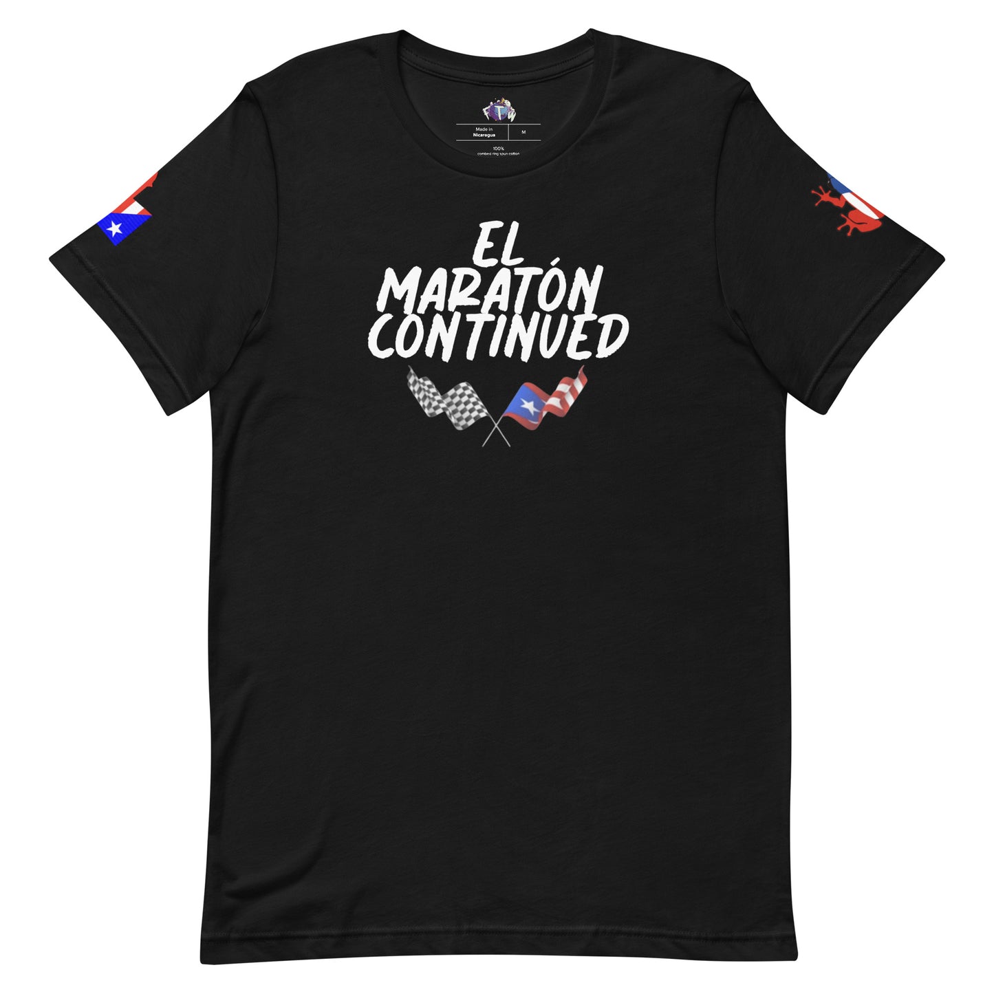 EL MARATÓN CONTINUED/THE MARATHON CONTINUES Unisex t-shirt