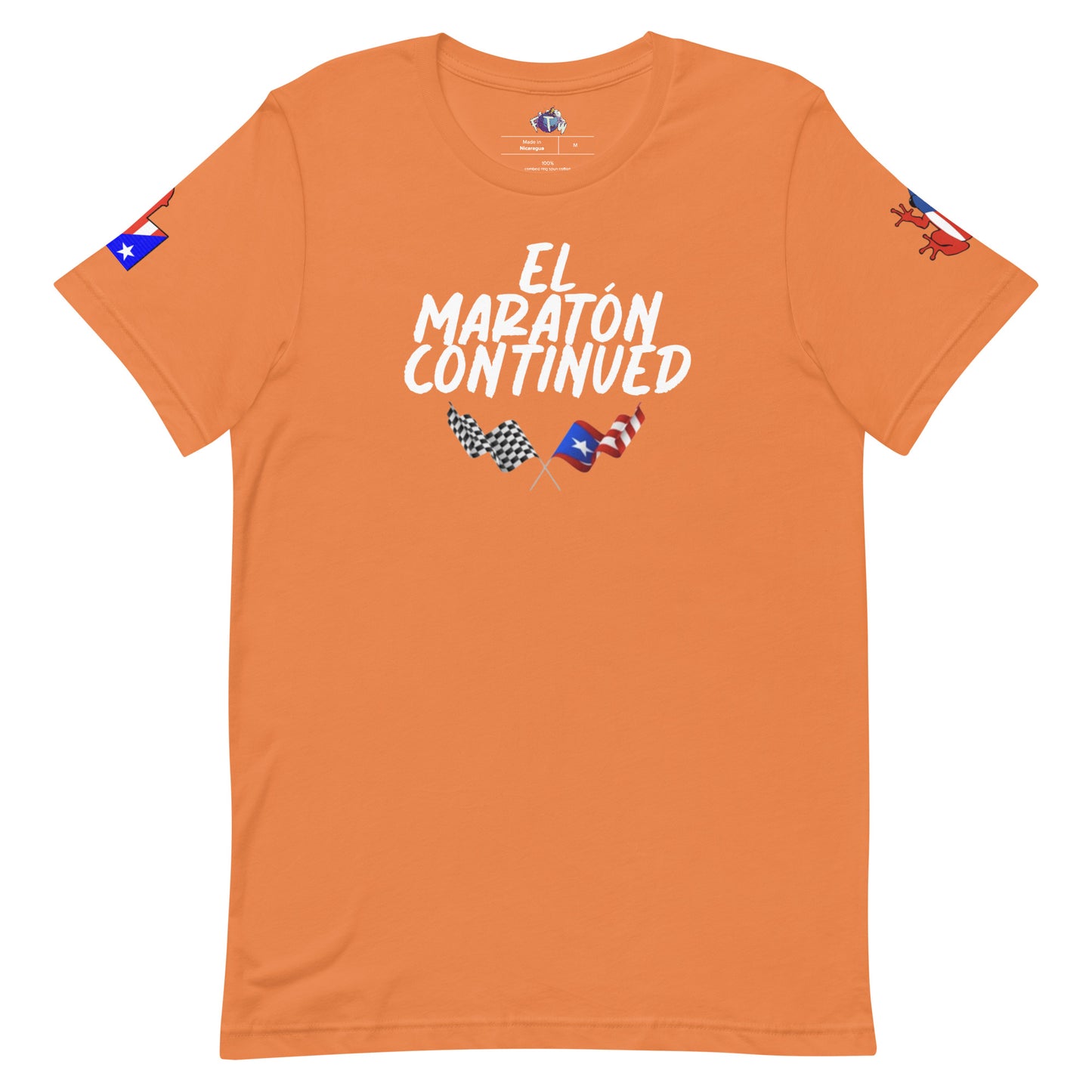 EL MARATÓN CONTINUED/THE MARATHON CONTINUES Unisex t-shirt