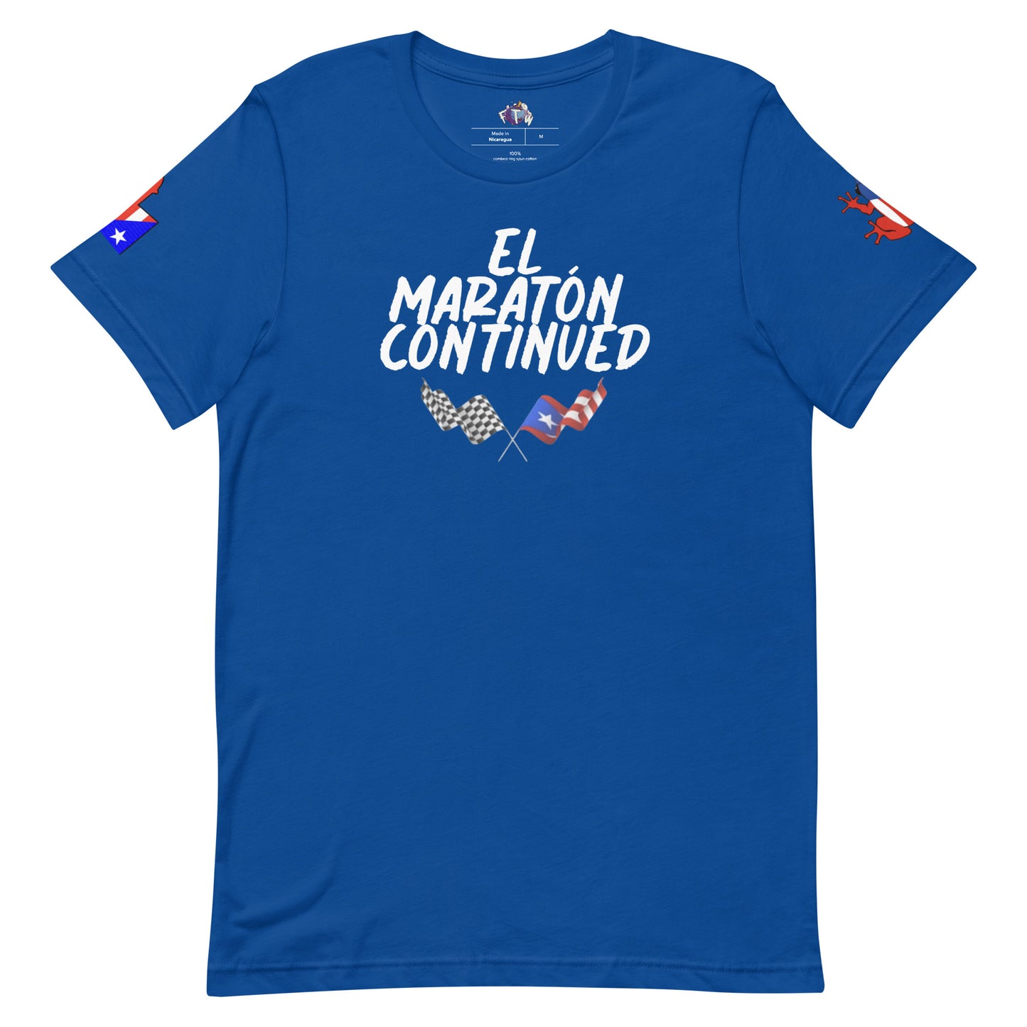 EL MARATÓN CONTINUED/THE MARATHON CONTINUES Unisex t-shirt